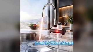Sofortiger Warmwasserhahn mit LED-Temperaturanzeige. Wasserhähne für Durchlauferhitzer